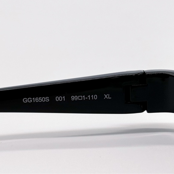 NEW GUCCI GG1650S 001 SHIELD BLACK WOMEN SUNGLASSES GUCCI - Picture 10 of 12